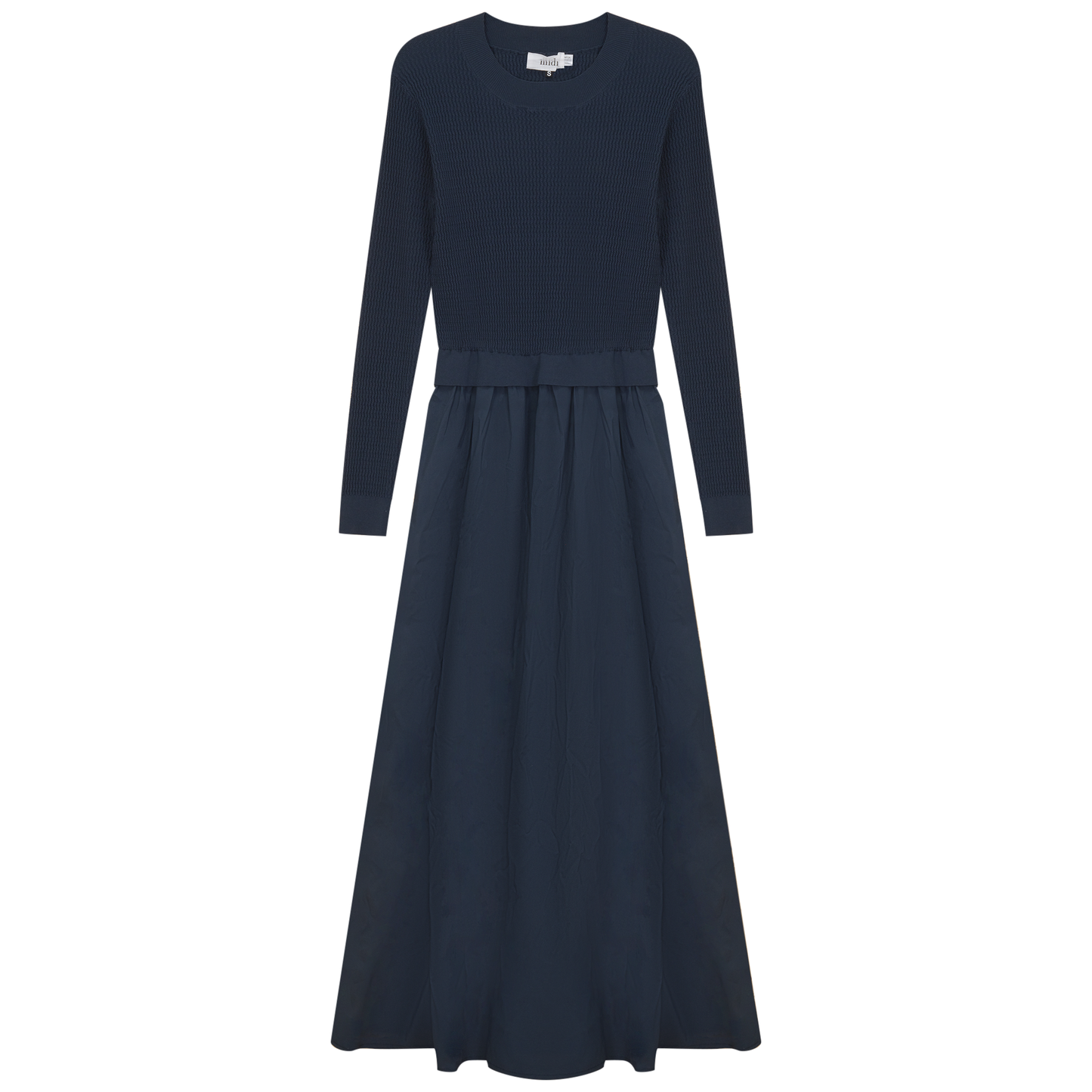 Crochet Cotton Full Dress Navy