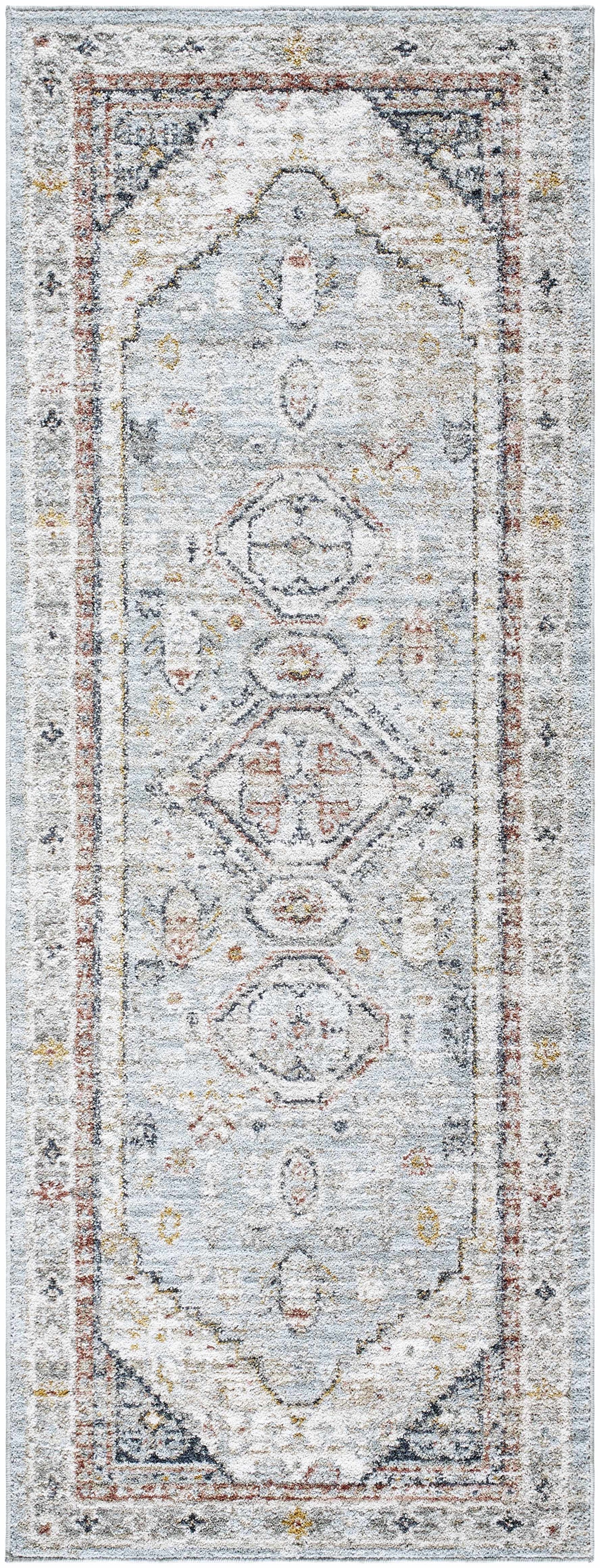 Kouta Gray Blue Area Rug * 2'7" x 7'3" Runner