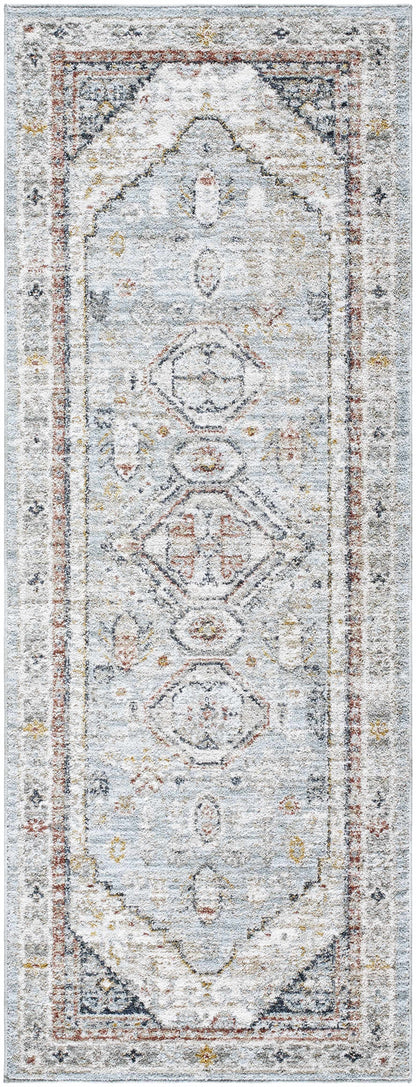 Kouta Gray Blue Area Rug * 2'7" x 7'3" Runner