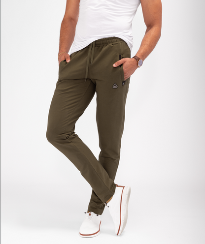 All-Day Comfort Athletic Sweatpants - Tapered (Tall Fit) Khaki Green