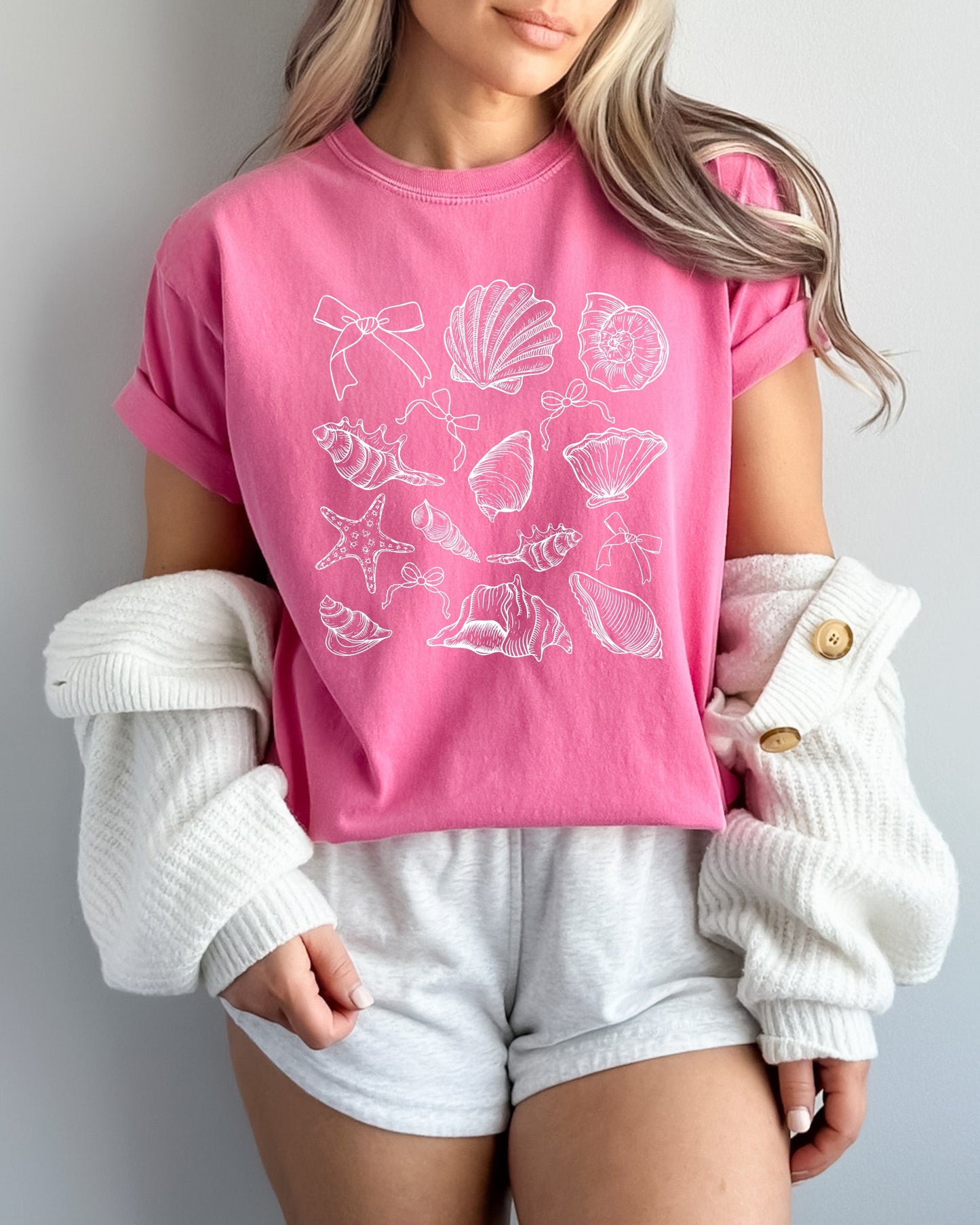 Seashell Lake Beach Comfort Colors Shirt – Mountain Hiking Camping Vacation Nature Graphic Crunchberry