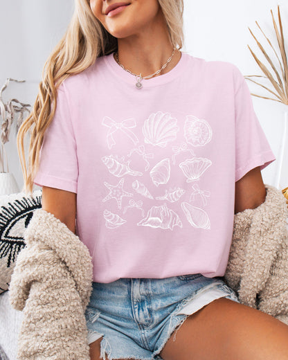 Seashell Lake Beach Comfort Colors Shirt – Mountain Hiking Camping Vacation Nature Graphic Blossom