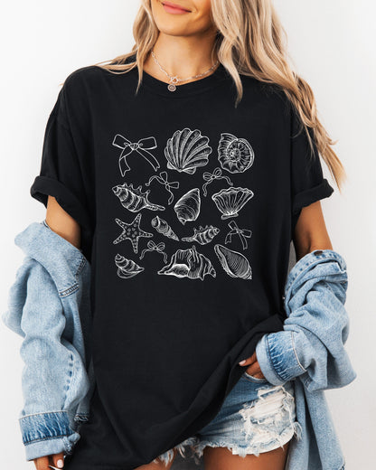 Seashell Lake Beach Comfort Colors Shirt – Mountain Hiking Camping Vacation Nature Graphic Black