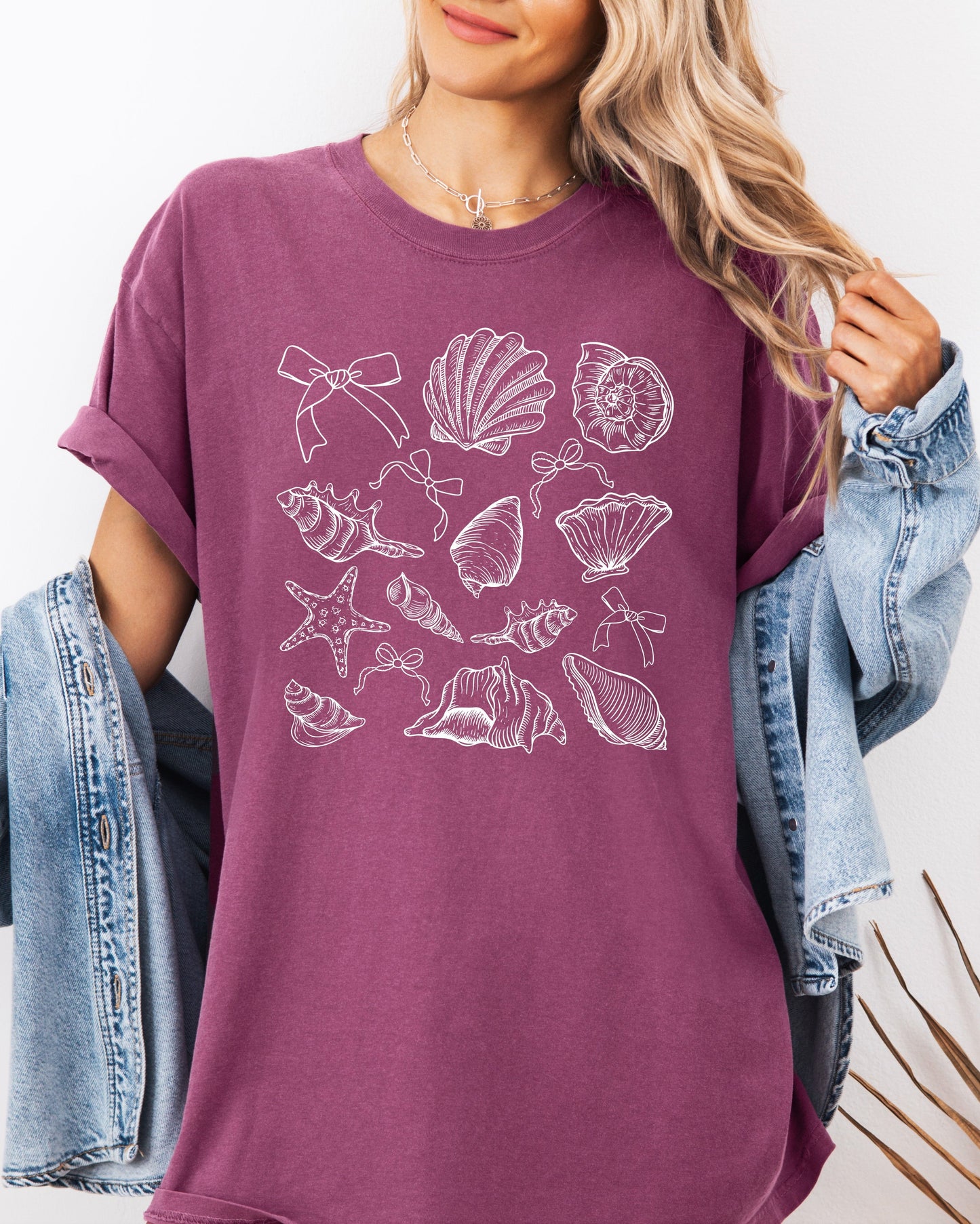 Seashell Lake Beach Comfort Colors Shirt – Mountain Hiking Camping Vacation Nature Graphic Berry