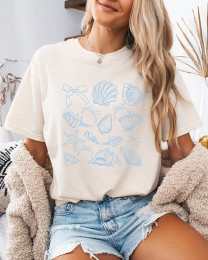 Seashell Lake Beach Comfort Colors Shirt – Mountain Hiking Camping Vacation Nature Graphic Ivory