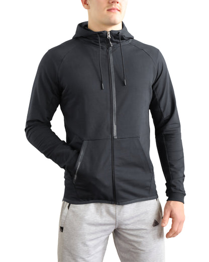 All-Day Comfort Hooded Sweatshirt Slim Fit Black