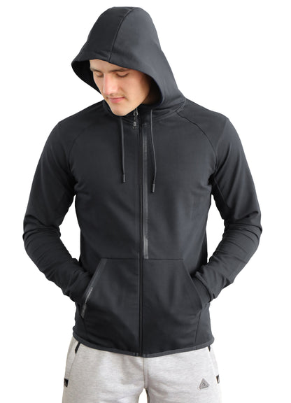 All-Day Comfort Hooded Sweatshirt Slim Fit Black