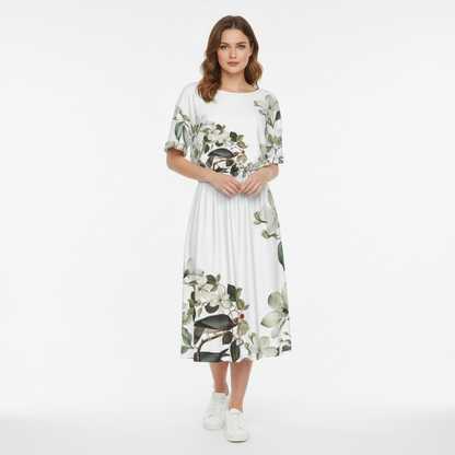 All-Over Print Women's Elastic Waist Dress