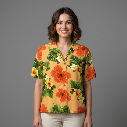 All-Over Print Women's Hawaii Shirt | 120GSM