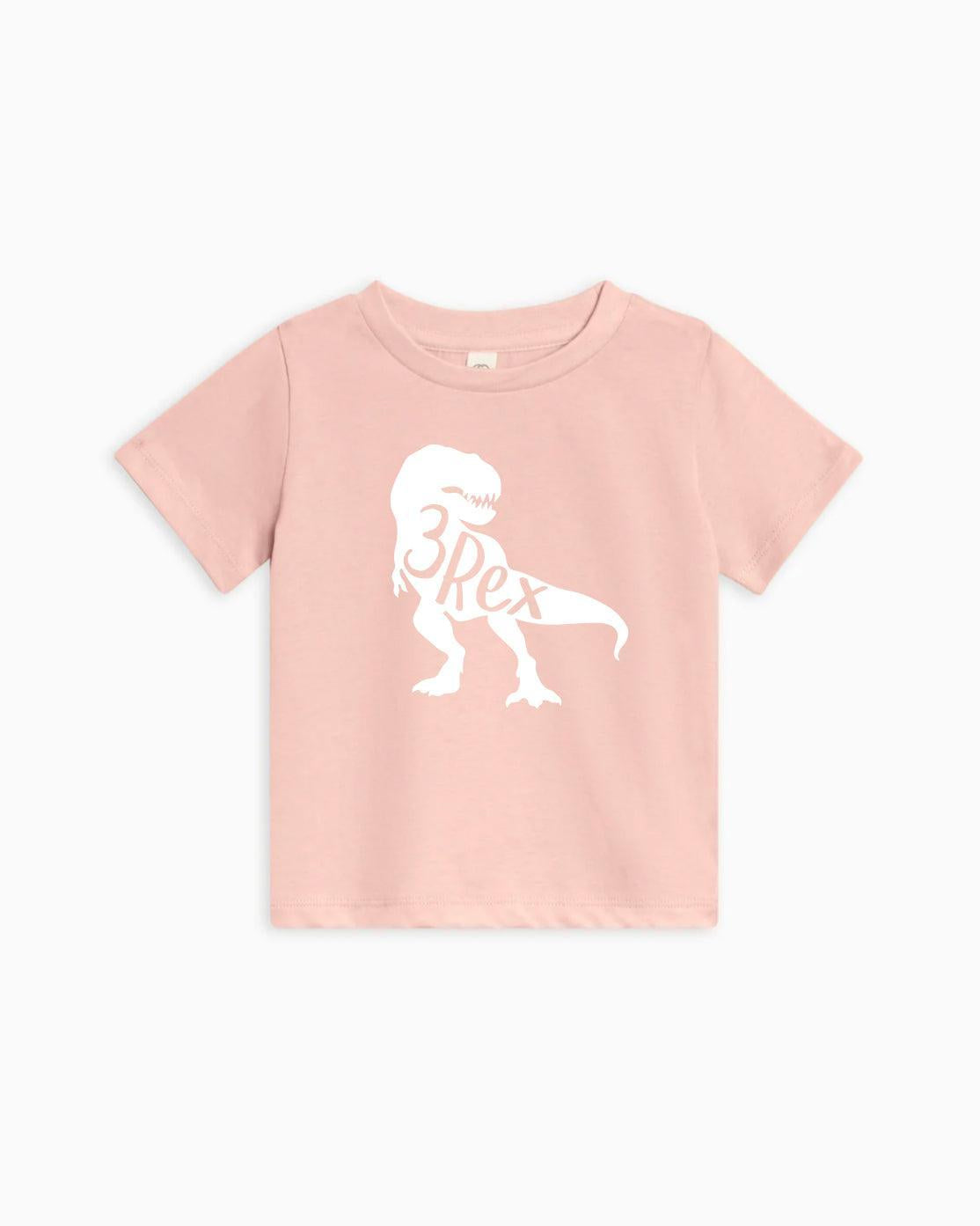 Three Rex Dinosaur Birthday Organic Cotton Kids T-Shirt – 3rd Birthday Baby & Youth Tee Ballet