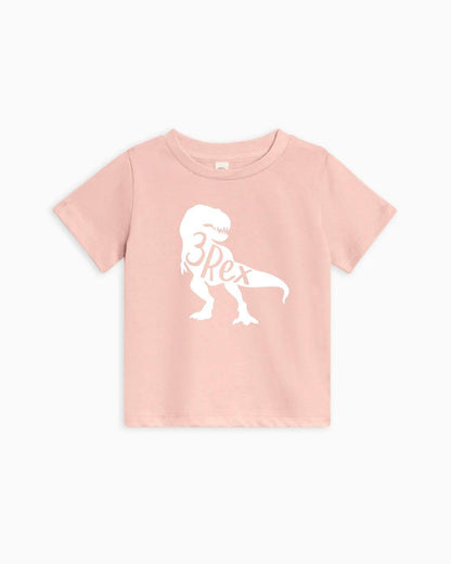 Three Rex Dinosaur Birthday Organic Cotton Kids T-Shirt – 3rd Birthday Baby & Youth Tee Ballet