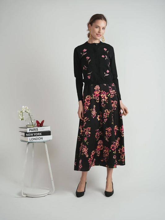 Printed Satin Midi Jumper