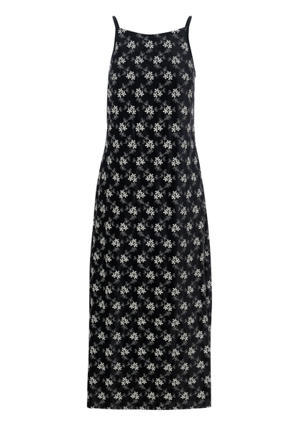 Velvet Embroidered Midi Jumper Black Cream