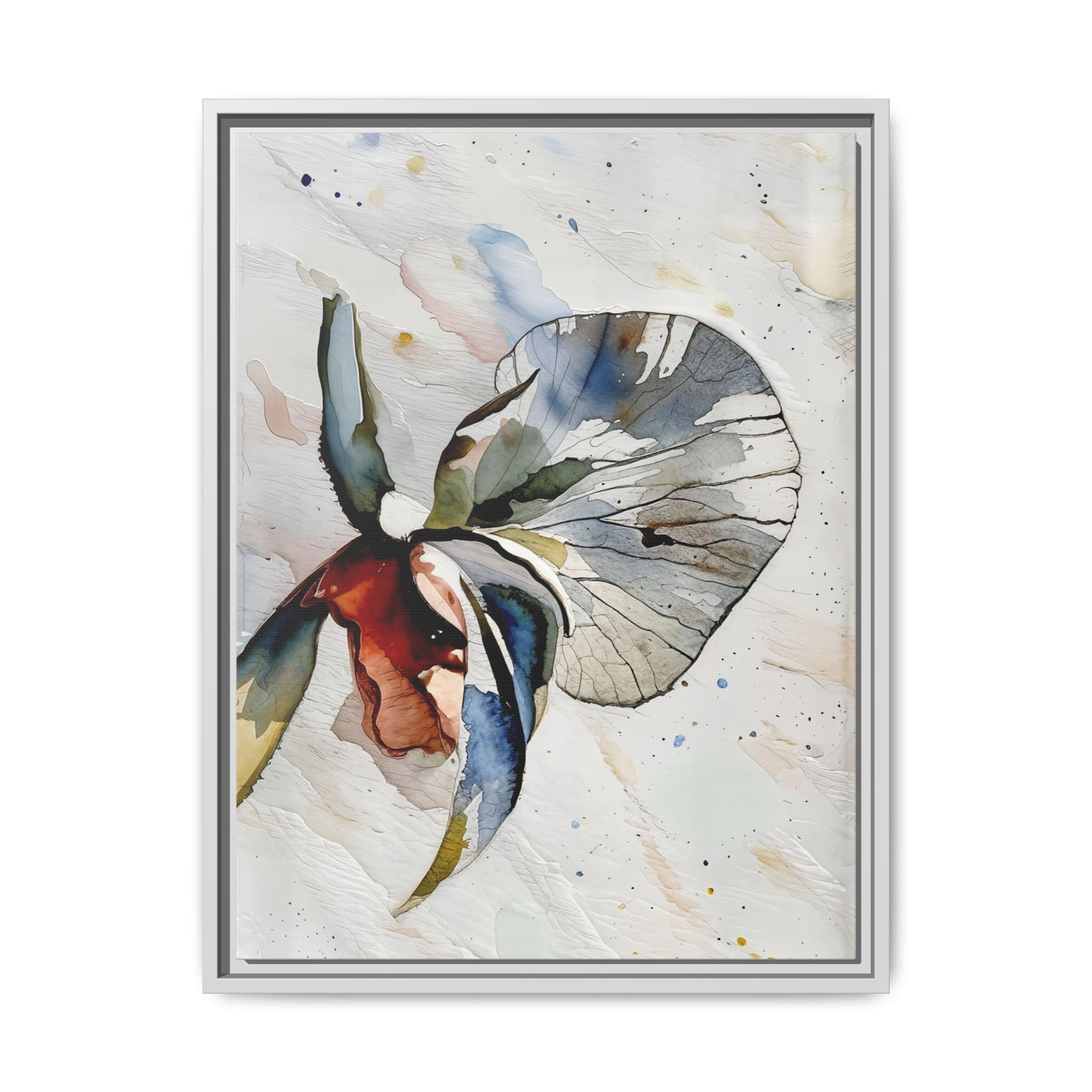 Artistic Floral Framed Poster, Abstract Wall Art, Home Decor
