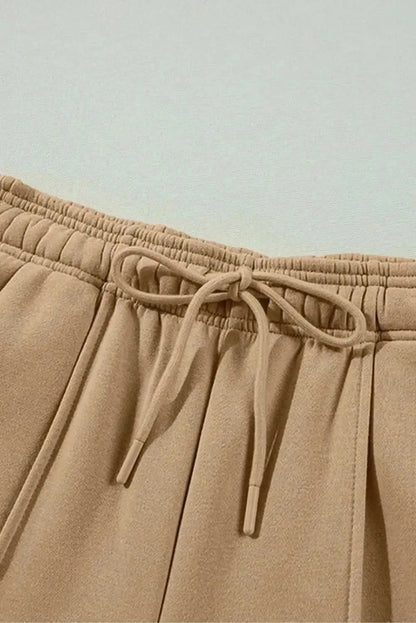 Trendsi Wide Leg Trousers Women's Casual Drawstring Pocketed Pants Comfortable Fit