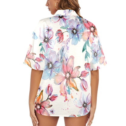 Tropical Breeze Women's All-Over Print Hawaiian Shirt