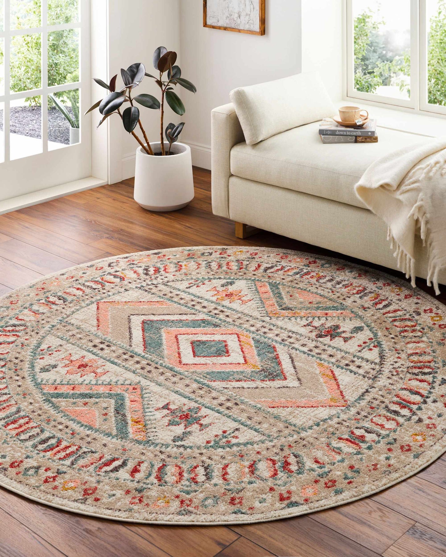 Diem Area Rug 7'10" x 7'10" Round