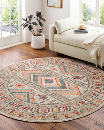 Diem Area Rug 7'10" x 7'10" Round