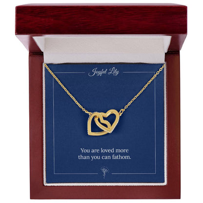 Joyful Lily - Interlinked Hearts Pendant Necklace Interlocking Hearts Necklace