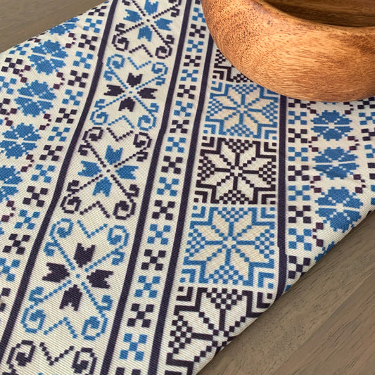 Blue Tatreez Tea Towel