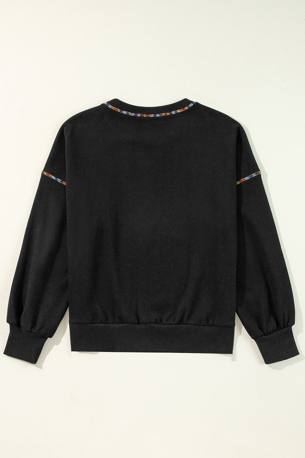 Jordyn Rainbow Pullover Sweatshirt Black