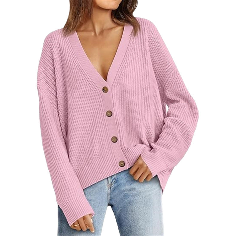 Women’s Lightweight Button Cardigan Peach