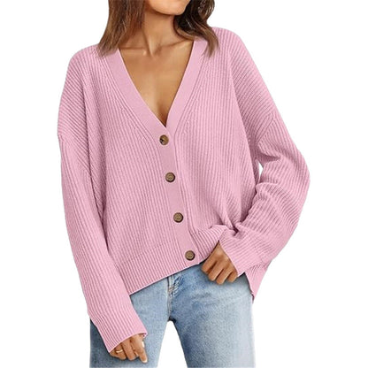 Women’s Lightweight Button Cardigan Peach