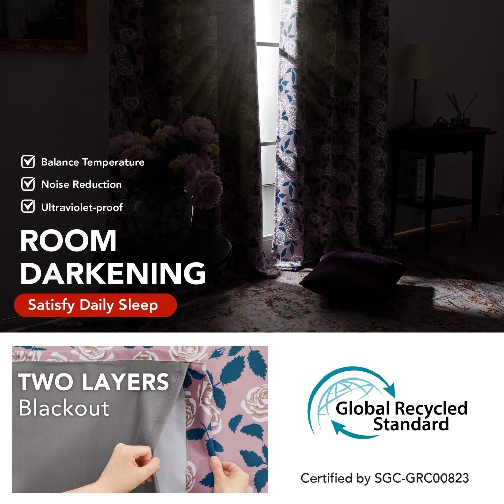 Envogue Bouguet Blackout Curtains