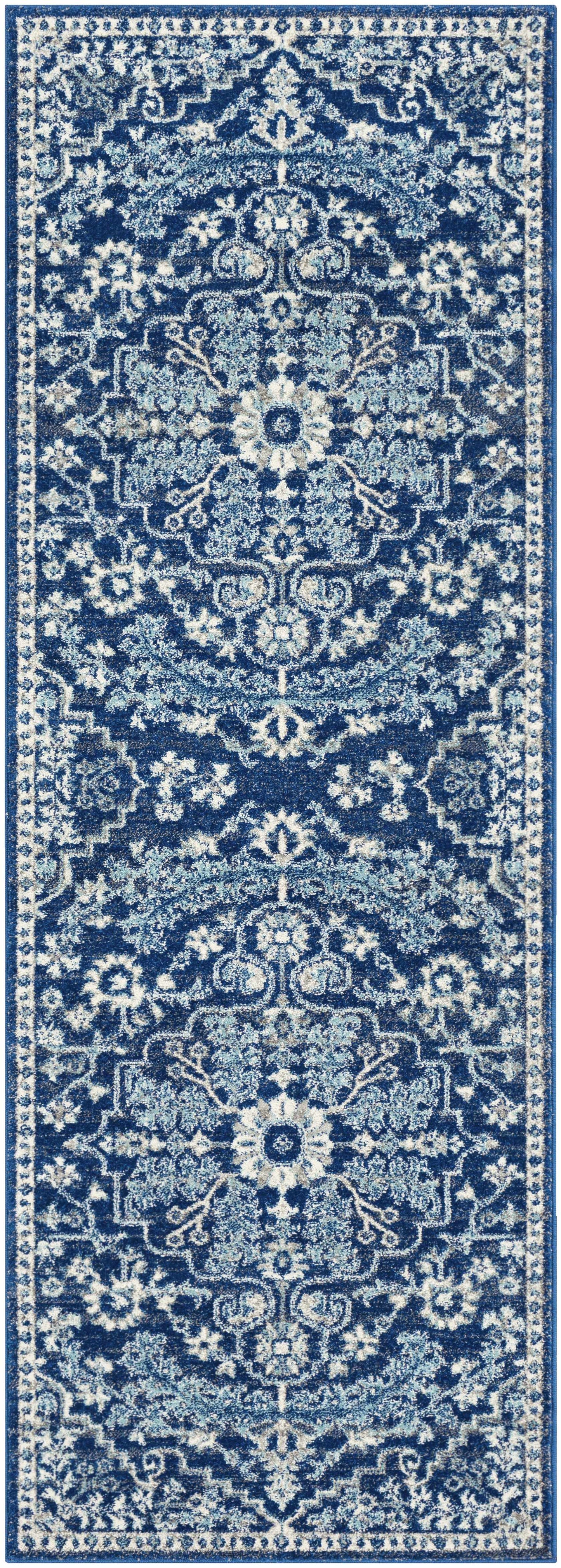 Blue Bodrum Area Rug 2'7" x 7'3" Runner