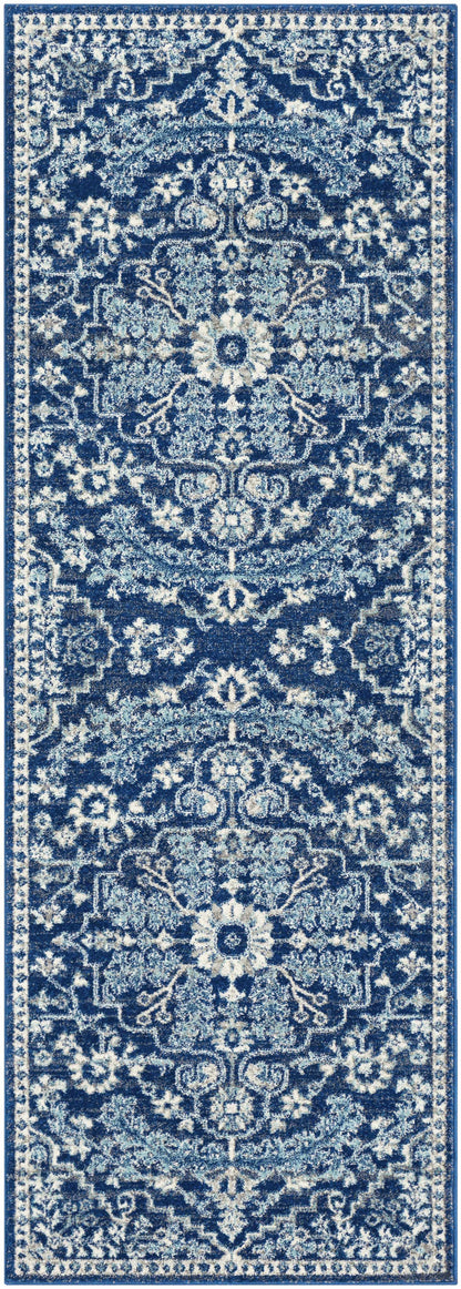 Blue Bodrum Area Rug 2'7" x 7'3" Runner