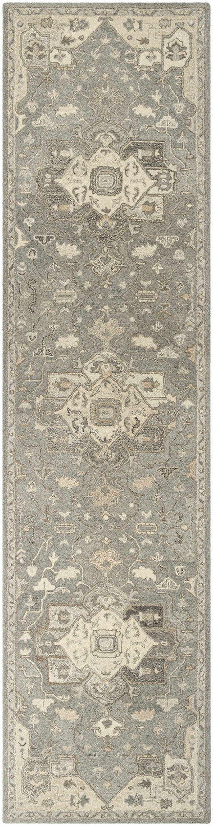 Broomfield 1196 Hand Tufted Taupe Wool Rug 3' x 12' Runner