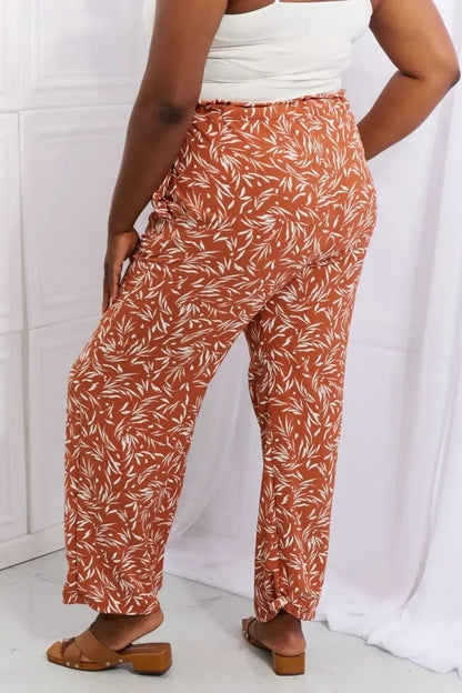 Lovesalve WS Heimish Red Orange Geometric Pants Women's Casual Trousers - Comfy & Stylish