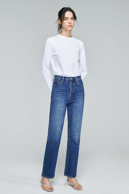 Manhattan High Rise Straight Ankle Jeans HJ160 Born to Run