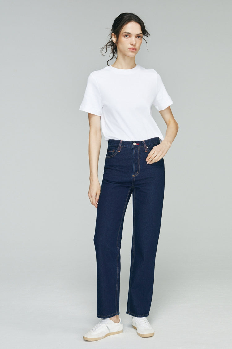 Manhattan High Rise Straight Ankle Jeans HJ160 Light My Fire