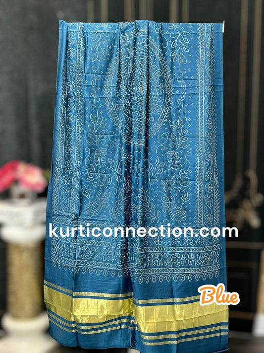Gajji silk dupattas Blue