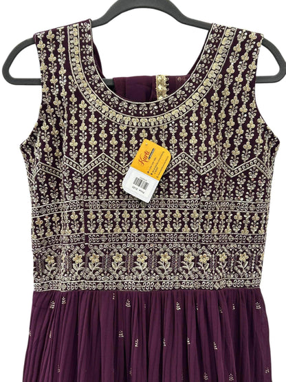 Party wear long kurti set Wine