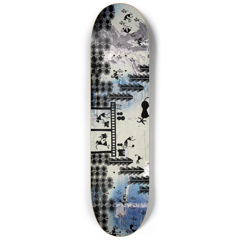 8-1/4 Indian tribal figures Skateboard Deck