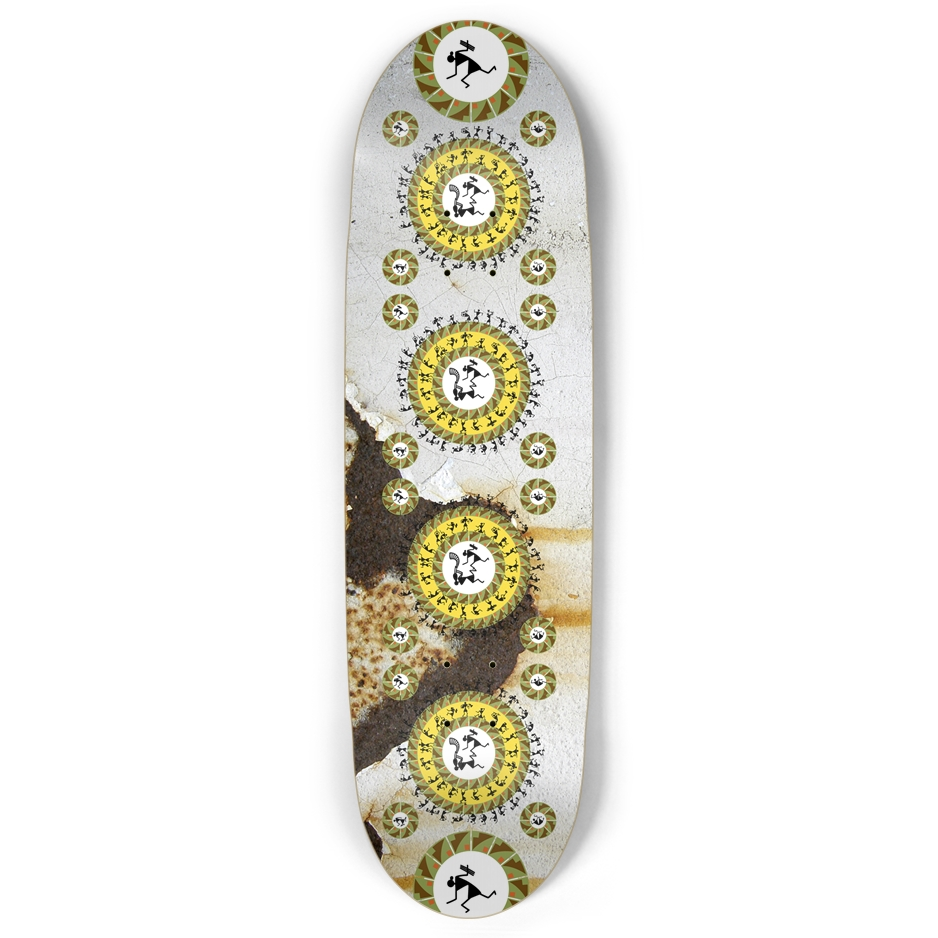 Tribal art celebration Football Shape Retro Deck