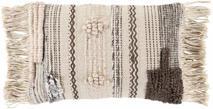 Lenorah Pink&White Textured Throw Pillow - Clearance 14" X 22" Lumbar Pillow Cover
