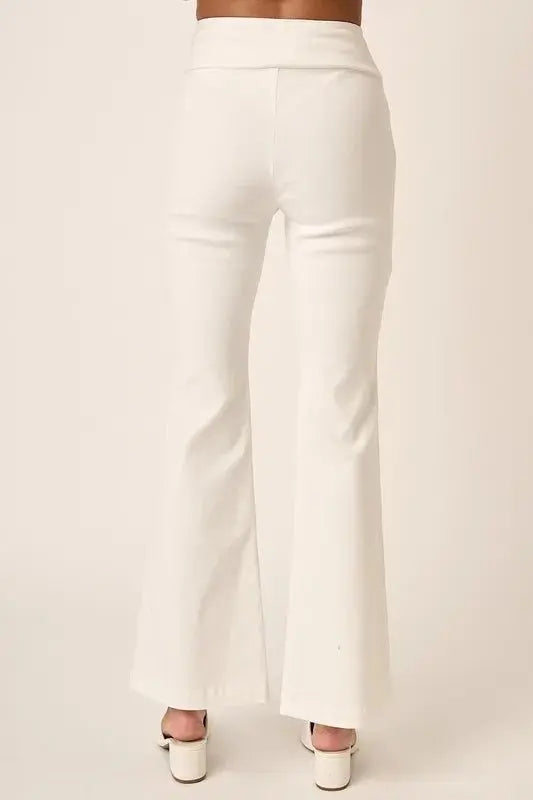 Trendsi Flare Pants Women's High Waist Casual Wide Leg Trousers Soft Comfy