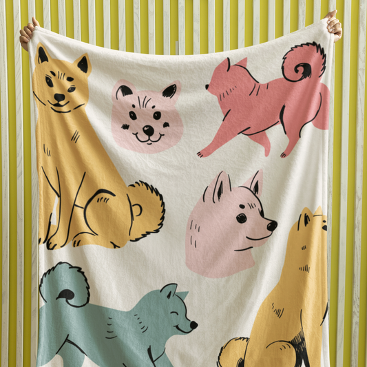 Cozy Pet Lovers Woven Blanket | Cat & Dog Patterns, Gift for Animal Lovers, Home Decor, Snuggle Comfort