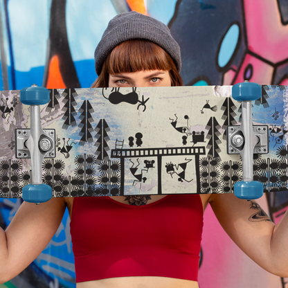 8-1/4 Indian tribal figures Skateboard Deck