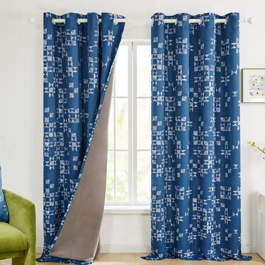Modern Patchwork Blackout Curtains