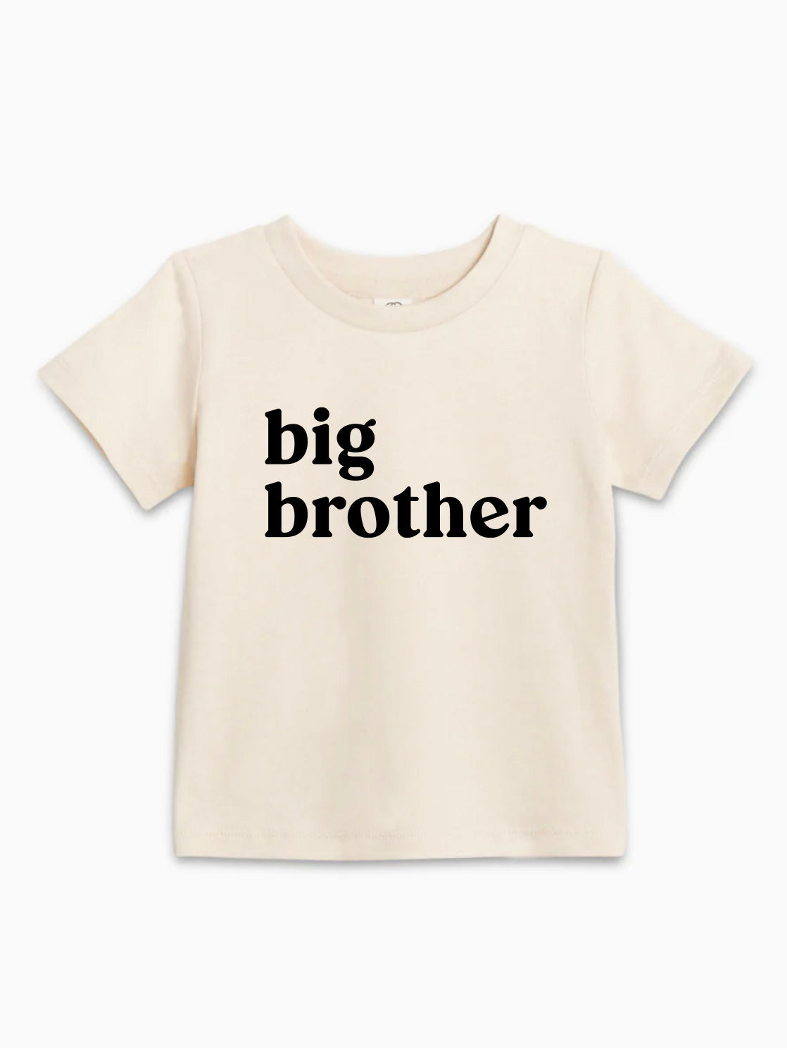 Big Brother Organic Cotton Kids T-Shirt – Baby & Youth Matching Family Announcement Tee Natural