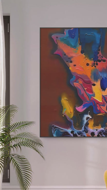 Chromatic Wave Fine Art Print, Colorful Wall Decor, Modern Home Decoration, Unique Art Piece, Gift for Art Lovers, Living Room Accent