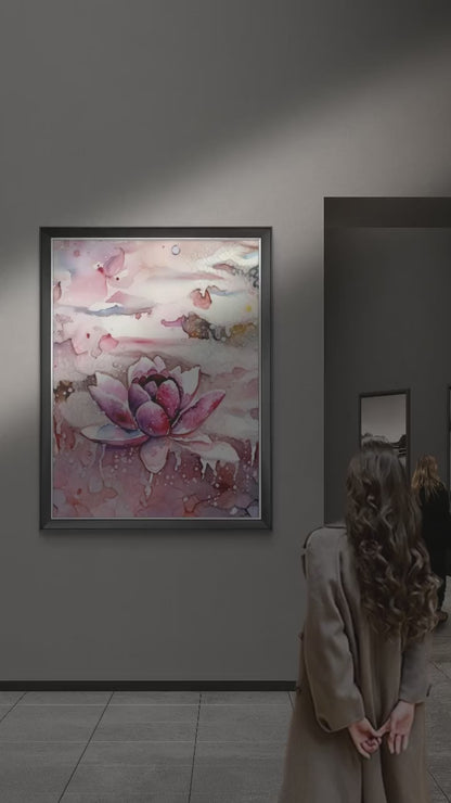 Multi-Color Fine Art Print, Lotus Flower Wall Decor, Home Decor, Gift for Art Lovers, Meditation Room Decor, [...]