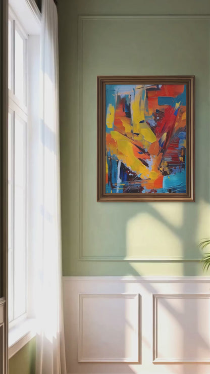 Vibrant Abstract Expressionist Fine Art Print, Colorful Wall Decor, Modern Home Accent, Gift for Art Lovers, Contemporary Artwork