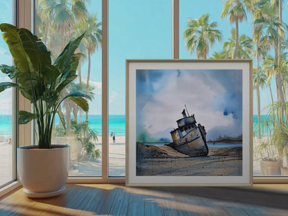 Artistic Maritime Fine Art Print, Vintage Ship Wall Decor, Nautical Home Decor, Ocean Theme Art, Unique Gift for Sailor, Beach House [...]