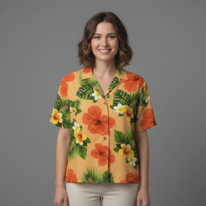 All-Over Print Women's Hawaii Shirt | 120GSM