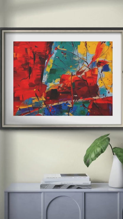Vibrant Abstract Escape Fine Art Print, Colorful Wall Decor for Modern Homes, Great for Gifts and Celebrations